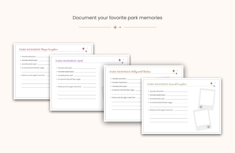 Disney World Magical Moments Journal