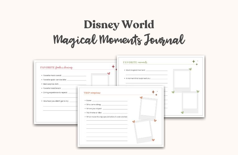Disney World Magical Moments Journal