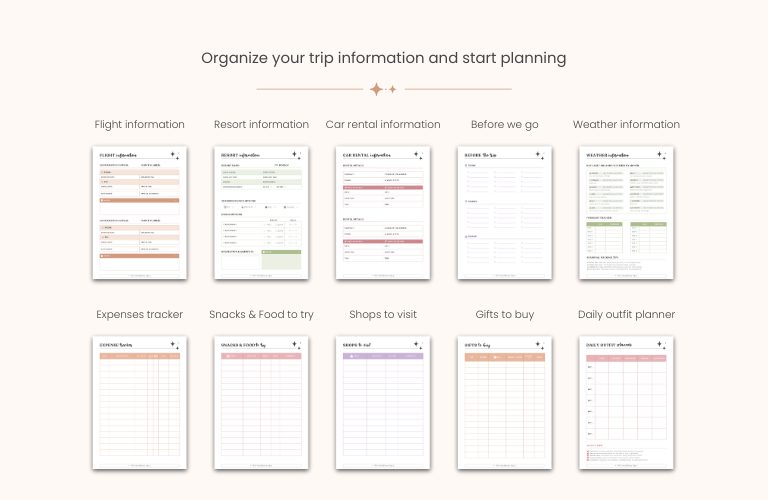Simple Disney World Vacation Planner